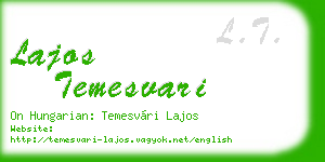 lajos temesvari business card